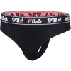 Fila WOMAN STRING čierna,biela,červená Dámske tangá XS