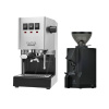 Gaggia Classic E24, stříbrná + Eureka Mignon Manuale, BL black