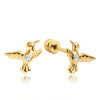 MINET Zlaté náušnice s kolibríkom Au 585/1000 1,10 g JMG0345WGE00