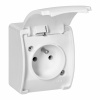 ORNO Vodeodolná biela zásuvka 2P+E IP44