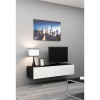 Cama Meble Tv stolík VIGO 140, čierny mat/biely lesk