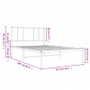vidaXL Kovový rám postele s čelom čierny 107x203 cm - Čierna - 109407-188249