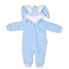 Baby Nellys Menčestrová kombinézka /overal s kožušinkou Cute Bunny - modrá Baby Nellys