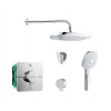 SANITINO - Sprchový set s termostatom a telesom pod omietku Hansgrohe, príslušenstvo kielle, chróm SANI21HKK024