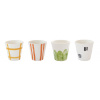 Porcelánová súprava šálok na espresso bez uška 4ks Caffe Fantasia 60 ml Grafik, Easy Life
