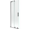 Mexen Velar L, 2-krídlová posuvná vaňová zástena 70 x 150 cm, 8mm číre sklo, brúsený grafit, 896-070-003-01-66