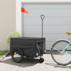 Vozík za bicykel, čierny 45 kg, železo-ForU-94115