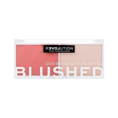 Revolution Relove Colour Play Blushed Duo Blush & Highlighter paletka s rozjasňovačem a tvářenkou 5.8 g odstín Cute