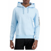 Alpha Industries Organic EMB Hoody pánska mikina Sky Blue Veľkosť: XL, Farba: modrá