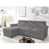 Rohová sedacia súprava Parris, ocelovo šedá látka, ľavý roh
