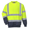 PORTWEST HI-VIS B306 / Reflexná mikina - HV žltá/námorná modrá XXXL