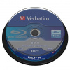 Verbatim Blu-ray BD-R [ Spindle 10 | 25GB | 6x | WHITE BLUE SURFACE HARD COAT ] 43742