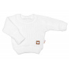 Baby Nellys Rastúci oversize pletený svetrík pre bábätko biela