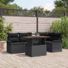 zahrada-XL Súprava záhradných pohoviek 6 pcs Čierna 100 x 55 x 73 cm 3349337