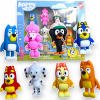 FIGURKY BLUEY A BINGO SADA 8 FIGÚROK Z ROZPRÁVKY RODINA PRIATELIA FIGÚRKA