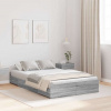 zahrada-XL Rám postele s úložným prostorem Sivý dub sonoma 120 x 190 cm 3335330