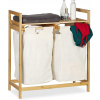 Kôš na prádlo - Relaxdays Cream Piery Basket 2x 30L (Kôš na prádlo - Relaxdays Cream Piery Basket 2x 30L)