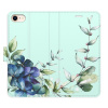 Flip pouzdro iSaprio - Apple iPhone 7 / 8 / SE 2020 / SE 2022 - Blue Flowers - kapsičky na karty (Knížkový flip kryt, obal, pouzdro iSaprio na mobil Apple iPhone 7 / 8 / SE 2020 / SE 2022 - Blue Flowe