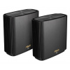 ASUS ZenWiFi XT9 2-pack Wireless AX7800 Tri-band Mesh WiFi 6 System, black
