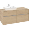 VILLEROY & BOCH Collaro závesná skrinka pod umývadlo na dosku (umývadlo vľavo), 4 zásuvky, 1200 x 500 x 548 mm, Nordic Oak, C07100VJ