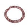 Perlový náhrdelník dlouhý, retro Varianta: 27 (Ø8 mm) starorůžová tmavá, Balení: 1 ks