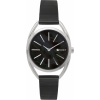 MINET Strieborno-čierne dámske hodinky ICON BLACK PEARL MESH