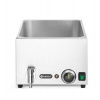 Vodní lázeň stolní (bain marie) GN 1/1 150mm s vypouštěcím kohoutkem | HENDI, Kitchen Line inox;černý