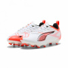 PUMA ULTRA 5 PLAY FG/AG KOPAČKY DĚTSKÉ - Bílá, Oranžová, Černá - veľkosť 31 eur