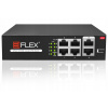 Switch POE 4+2 4xPOE 2xUplink 10/100Mbps 65W PoE+ pre kamery POE EIFLEX