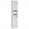 Livetastic VYSOKÁ SKRINKA, biela s vysokým leskom, biela, 38/190/30 cm - Kúpeľňové skrinky - 001279008603