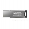 ADATA Flash Disk 128GB UV350, USB 3.2 Dash Drive, tmavě stříbrná textura kov (AUV350-128G-RBK)