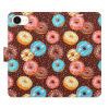 Flip pouzdro iSaprio - Apple iPhone 16e - Donuts Pattern - kapsičky na karty (Knížkový flip kryt, obal, pouzdro iSaprio - Donuts Pattern na mobil Apple iPhone 16e - 360° ochrana telefonu, přihrádka na