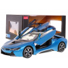 RAMIZ RASTAR auto BMW i8 1:14 -modré (Rastar RC model, gumové kolesá)