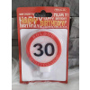 Sviečka na tortu dopravná značka 30