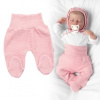Pletené dojčenské polodupačky Hand Made Baby Nellys ružové