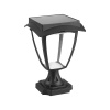 V-TAC 2W LED solárne stĺpikové svietidlo, štvorcové, 3000/6000K - 110lm - čierne