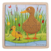 Bigjigs Toys Drevené puzzle Kačka s kačičkou, 16 dielikov