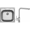 Set Sinks N8 (dřez Classic 480 V 0,5 mm, matný + baterie Elka Chrom - lesklý)