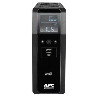 APC Back UPS Pro BR 1200VA (720W)/ Sinusoida/ LINE-INTERAKTIVNÍ/ AVR/ 230V/ LCD/ 8x IEC zásuvka BR1200SI