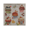 Servítky Cupcake vhodné na decoupage cena za 1 ks