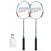 Súprava rakiet Spokey 922909 + súprava šípok WISH Pro-808 (Bedmintonová sada SPOKEY 2 rakety + pierkové loptičky + obal)