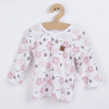 Dojčenské tričko s dlhým rukávom Koala Flowers 62 (2-3m) Ružová