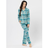 Dámske pyžamo Key LNS 471 B24 Flanel S-XL modrá M