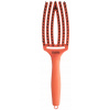 OLIVIA GARDEN Finger Brush kefa na vlasy masážna 6-radová stredná Orange Spritz