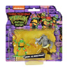 Orbico Teenage Mutant Ninja Turtles - Minifigúrky korytnačky NINGA, 2 ks v balení, Mikey vs Rockstea