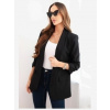 Kesi Włoski Dámska sako bez zapínania s podšívkou S/M čierna