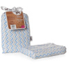 XKKO BMB Bambusová zavinovačka 120 × 120 – Scandinavian Baby Blue Chevron 8594161577607