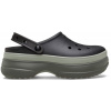 Crocs Women's Classic Stacked Clogs Black 6 (38-39)