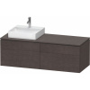 DURAVIT L-Cube závesná skrinka pod umývadlo na dosku (umývadlo vľavo), 4 zásuvky, 1420 x 550 x 482 mm, dub tmavý kartáčovaný, LC4870L72720000