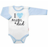 Body dlhý rukáv Baby Nellys, I love mom & dad, kluk, veľ. 80